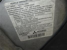 2001 MITSUBISHI GALANT ES, 2.4L AUTO, COLOR SILVER, STK 153712